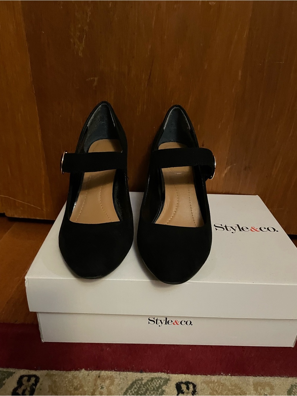 Style & Co. Black Mary Jane Heels with Strap